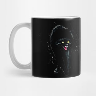 cat agressive agr art watercolor Mug